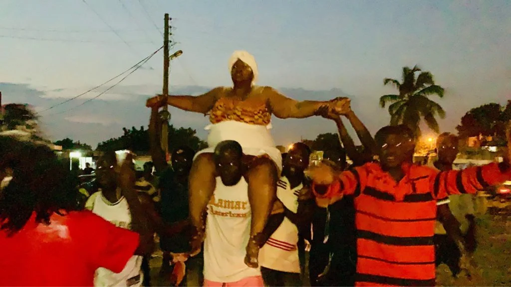 Naa Odey paraded around town after her enstoolment.